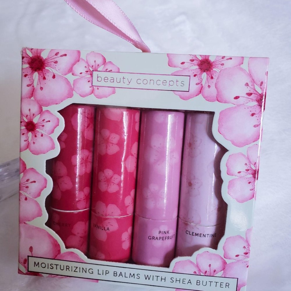 4-Pack Lip Balm Collection with Shea Butter